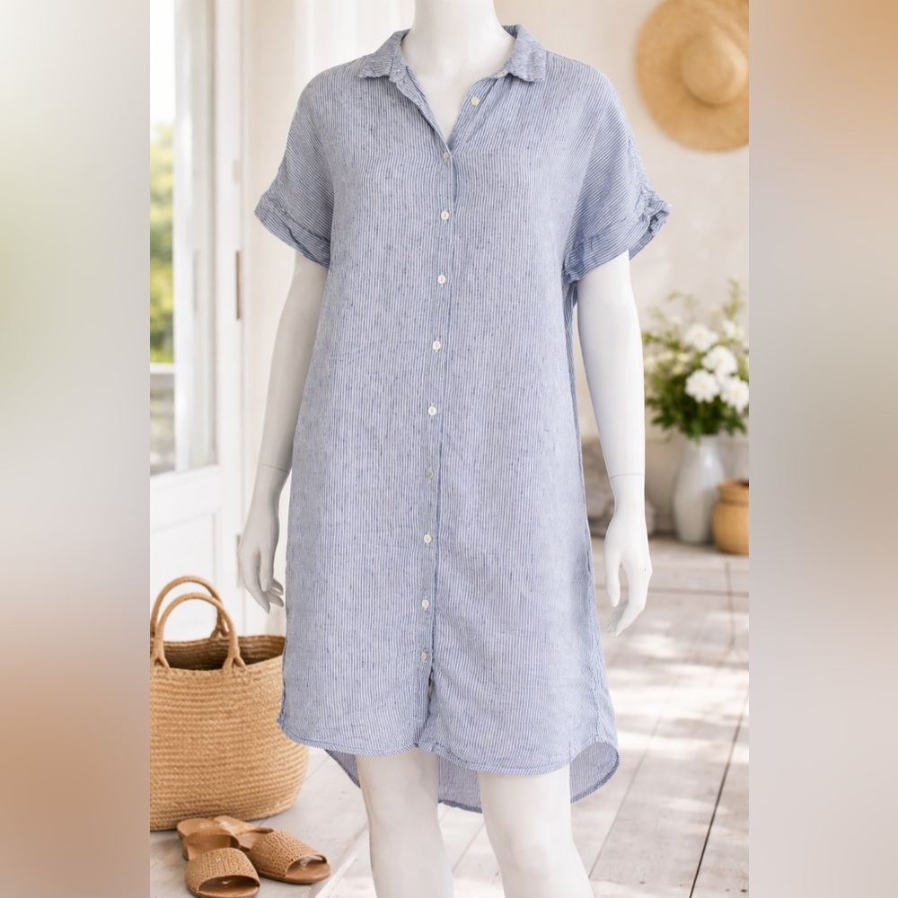 Breezy Linen Button Up Dress
